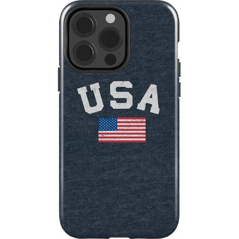 USA with American Flag iPhone 15 Pro Impact Case
